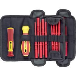 TOOLCRAFT 2236585 pro elektroniku a jemnou mechaniku, pro elektrotechniky, VDE, dílnu výměnné bity s rukojetí 18dílná plochý, vnější šestihran (TX), křížový