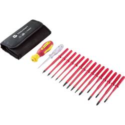 TOOLCRAFT 2236585 pro elektroniku a jemnou mechaniku, pro elektrotechniky, VDE, dílnu výměnné bity s rukojetí 18dílná plochý, vnější šestihran (TX), křížový