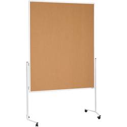 magnetoplan moderační tabule 2111124 (š x v) 1200 mm x 1500 mm korek hnědá oboustranně použitelné, včetně koleček, nástěnka 2111124