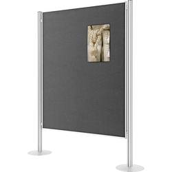 magnetoplan prezentační stěna Präsentationswandset Filz (š x v) 1200 mm x 1500 mm plsť šedá oboustranně použitelné, nástěnka 1101004