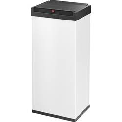 Hailo Bix-Box Swing XL 8602310 odpadkový koš, 52 l, ocelový plech, (d x š x v) 340 x 339 x 763 mm, bílá, černá, se samouzavíracím víkem, 1 ks