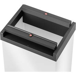 Hailo Bix-Box Swing XL 8602310 odpadkový koš, 52 l, ocelový plech, (d x š x v) 340 x 339 x 763 mm, bílá, černá, se samouzavíracím víkem, 1 ks