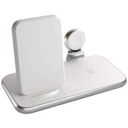 ZENS bezdrátová indukční nabíječka Aluminium Series 4 in 1 Stand Wireless Charger + Watch ZEDC15W/00 Výstup Qi standard, USB bílá