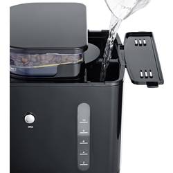 Severin KA 4813 kávovar černá, nerezová ocel kartáčovaná připraví šálků najednou=10 displej, skleněná konvice, s mlýnkem, funkce časovače, funkce uchování