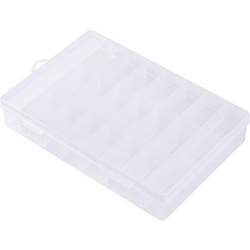 TRU COMPONENTS TC-ERB-9049 krabička na malé součástky (d x š x v) 210 x 140 x 38 mm přihrádek: 24 variabilní rozčlenění Obsah 1 ks