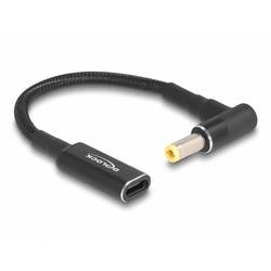 Delock Nabíjecí kabel USB USB-C ® zásuvka, DC zástrčka 2,5 mm 0.15 m černá 60040