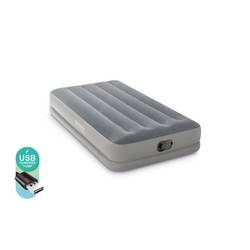 Intex 64112 TWIN DURA-BEAM PRESTIGE AIRBED W/FASTFILL USB PUMP Nafukovací postel (d x š x v) 1910 x 990 x 300 mm šedá