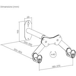 Elevar LBM-05 nástěnný držák na jízdní kolo Počet parkovacích míst=1 ocel, PVC, silikon matná černá