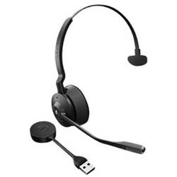 Jabra Engage 55 Headset otevřená (On Ear) DECT mono černá regulace hlasitosti, Vypnutí zvuku mikrofonu, monofonní telefon