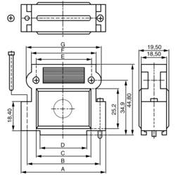 BKL Electronic 10120249 10120249 Pólů: 25 plast, pokovený 180 ° stříbrná 1 ks