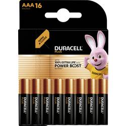 Duracell Plus Power Boost MN2400 mikrotužková baterie AAA 1.5 V 16 ks