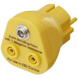 TRU COMPONENTS TC-12277204 Zemnicí zástrčka 2x banánková zásuvka 4 mm, 1x připojení tlačítka 10 mm 1 ks