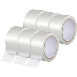 TOOLCRAFT TO-10187127 balicí lepicí páska transparentní (d x š) 66 m x 50 mm 6 ks