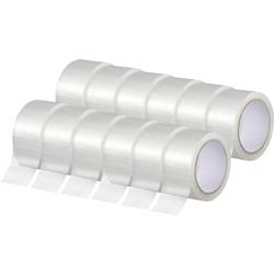 TOOLCRAFT 2xTO-10187127 balicí lepicí páska transparentní (d x š) 66 m x 50 mm 12 ks