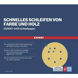 Bosch Accessories EXPERT C470 2608900813 brusné papíry pro excentrické brusky s otvory Zrnitost 40 (Ø) 150 mm 5 ks