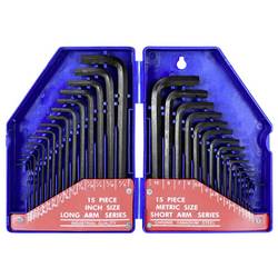 WorkPro šestiúhelník Sada imbusových klíčů 0.7 mm, 0.9 mm, 1.3 mm, 1.5 mm, 2.0 mm, 2.5 mm, 3.0 mm, 4.0 mm, 4.5 mm, 5.0 mm, 5.5 mm, 6.0 mm, 7.0 mm, 8.0 mm, 10.0