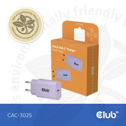 club3D CAC-3025 USB nabíječka, USB Power Delivery (USB-PD) , USB-C® zástrčka, 30 W, Power Delivery 3.0, fialová