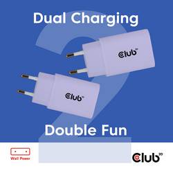 club3D CAC-3025 USB nabíječka, USB Power Delivery (USB-PD) , USB-C® zástrčka, 30 W, Power Delivery 3.0, fialová