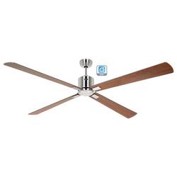 CasaFan ECO NEO III 180-4 BN-NB/KI WiFi Flügel Nussbaum/Kirsche stropní ventilátor 28 W (Ø x v) 180 cm x 360 mm chrom (kartáčovaný) s dálkovým ovládáním, s
