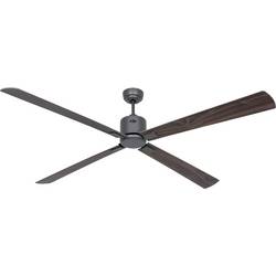 CasaFan ECO NEO III 180-4 BG-NB/KI WiFi Flügel Nussbaum/Kirsche stropní ventilátor čedičově šedá s dálkovým ovládáním, s časovačem, vhodný i pro zimní provoz,