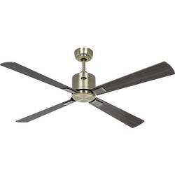 CasaFan ECO NEO III 132 MA-NB/KI WiFi Flügel Nussbaum/Kirsche stropní ventilátor starožitná mosaz s dálkovým ovládáním, s časovačem, vhodný i pro zimní provoz,