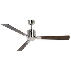 CasaFan ECO NEO III 132 BN-NB/KI WiFi Flügel Nussbaum/Kirsche stropní ventilátor 27 W (Ø x v) 132 cm x 360 mm chrom (kartáčovaný) s dálkovým ovládáním, s