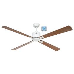 CasaFan ECO NEO III 152 WE-NB/KI WiFi Flügel Nussbaum/Kirsche stropní ventilátor 27 W (Ø x v) 152 cm x 360 mm bílá s dálkovým ovládáním, s časovačem, vhodný i