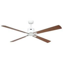 CasaFan ECO NEO III 152 WE-NB/KI WiFi Flügel Nussbaum/Kirsche stropní ventilátor 27 W (Ø x v) 152 cm x 360 mm bílá s dálkovým ovládáním, s časovačem, vhodný i
