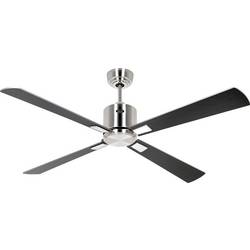 CasaFan ECO NEO III 132 BN-WN/SI WiFi Flügel Wenge/silber stropní ventilátor chrom (kartáčovaný) s dálkovým ovládáním, s časovačem, vhodný i pro zimní provoz,