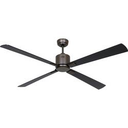 CasaFan ECO NEO III 152 BZ-SW/TK WiFi Flügel Schwarz/Teak stropní ventilátor 27 W (Ø x v) 152 cm x 360 mm bronzová s dálkovým ovládáním, s časovačem, vhodný i