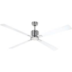 CasaFan ECO NEO III 152 BN-WE/LG WiFi Flügel Weiß/Lichtgrau stropní ventilátor chrom (kartáčovaný) s dálkovým ovládáním, s časovačem, vhodný i pro zimní