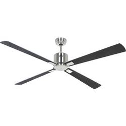 CasaFan ECO NEO III 152 BN-WN/SI WiFi Flügel Wenge/silber stropní ventilátor chrom (kartáčovaný) s dálkovým ovládáním, s časovačem, vhodný i pro zimní provoz,