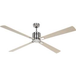 CasaFan ECO NEO III 152 BN-AH/BU WiFi Flügel Ahorn/Buche stropní ventilátor chrom (kartáčovaný) s dálkovým ovládáním, s časovačem, vhodný i pro zimní provoz,