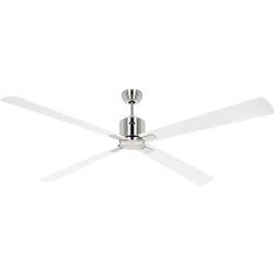 CasaFan ECO NEO III 180-4 BN-WE/LG WiFi Flügel Weiß/Lichtgrau stropní ventilátor chrom (kartáčovaný) s dálkovým ovládáním, s časovačem, vhodný i pro zimní
