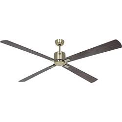 CasaFan ECO NEO III 180-4 MA-NB/KI WiFi Flügel Nussbaum/Kirsche stropní ventilátor starožitná mosaz s dálkovým ovládáním, s časovačem, vhodný i pro zimní
