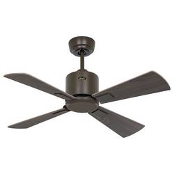 CasaFan ECO NEO III 92 BZ-NB/KI WiFi Flügel Nussbaum/Kirsche stropní ventilátor 12 W (Ø x v) 92 cm x 360 mm bronzová s dálkovým ovládáním, s časovačem, vhodný