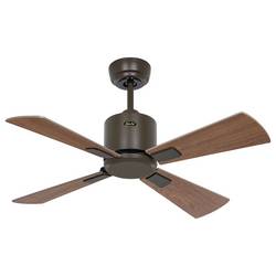 CasaFan ECO NEO III 92 BZ-NB/KI WiFi Flügel Nussbaum/Kirsche stropní ventilátor 12 W (Ø x v) 92 cm x 360 mm bronzová s dálkovým ovládáním, s časovačem, vhodný