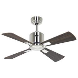 CasaFan ECO NEO III 92 BN-NB/KI WiFi Flügel Nussbaum/Kirsche stropní ventilátor 12 W (Ø x v) 92 cm x 360 mm chrom (kartáčovaný) s dálkovým ovládáním, s