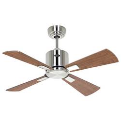 CasaFan ECO NEO III 92 BN-NB/KI WiFi Flügel Nussbaum/Kirsche stropní ventilátor 12 W (Ø x v) 92 cm x 360 mm chrom (kartáčovaný) s dálkovým ovládáním, s