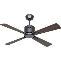 CasaFan ECO NEO III 103 BG-NB/KI WiFi Flügel Nussbaum/Kirsche stropní ventilátor čedičově šedá s dálkovým ovládáním, s časovačem, vhodný i pro zimní provoz,