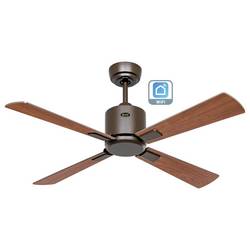 CasaFan ECO NEO III 103 BZ-NB/KI WiFi Flügel Nussbaum/Kirsche stropní ventilátor 16 W (Ø x v) 103 cm x 360 mm bronzová s dálkovým ovládáním, s časovačem,