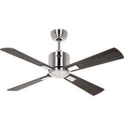 CasaFan ECO NEO III 103 BN-NB/KI WiFi Flügel Nussbaum/Kirsche stropní ventilátor 16 W (Ø x v) 103 cm x 360 mm chrom (kartáčovaný) s dálkovým ovládáním, s