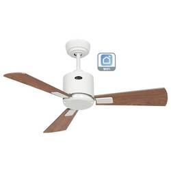 CasaFan ECO NEO III 92 WE-NB/KI WiFi Flügel Nussbaum/Kirsche stropní ventilátor 12 W (Ø x v) 92 cm x 360 mm bílá s dálkovým ovládáním, s časovačem, vhodný i