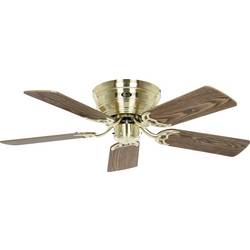 CasaFan FLAT 103-III MG-EA/BU Flügel Eiche antik/Buche stropní ventilátor mosazná (kartáčovaná) vyměnitelné lopatky, vhodný i pro zimní provoz
