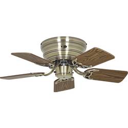 CasaFan FLAT 75-III MA-AH/AE Flügel Ahorn/Eiche Altholz stropní ventilátor starožitná mosaz vyměnitelné lopatky, vhodný i pro zimní provoz