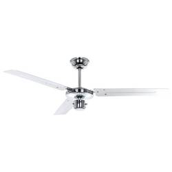 CasaFan TRISTAR-Z 120 CH Flügel Chrom stropní ventilátor 59 W (Ø x v) 122 cm x 270 mm chrom vhodný i pro zimní provoz