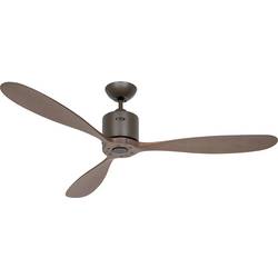 CasaFan AEROPLAN ECO 132 BZ-NB Flügel Massivholz Nussbaum stropní ventilátor bronzová s dálkovým ovládáním, s časovačem, vhodný i pro zimní provoz