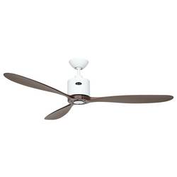 CasaFan AEROPLAN ECO 132 WE-NB Flügel Massivholz Nussbaum stropní ventilátor 27 W (Ø x v) 132 cm x 310 mm bílá s dálkovým ovládáním, s časovačem, vhodný i pro