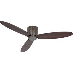 CasaFan ECO PLANO II 132 BZ-NB WiFi Flügel Nussbaum stropní ventilátor 28 W (Ø x v) 132 cm x 160 mm bronzová s dálkovým ovládáním, s časovačem, vhodný i pro