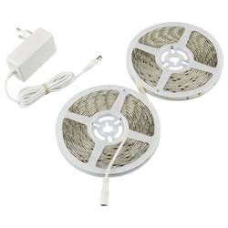 Sygonix SY-6613008 Kompletní sada LED pásku zástrčky/zásuvka 12 V/DC 10 m denní bílá 1 ks